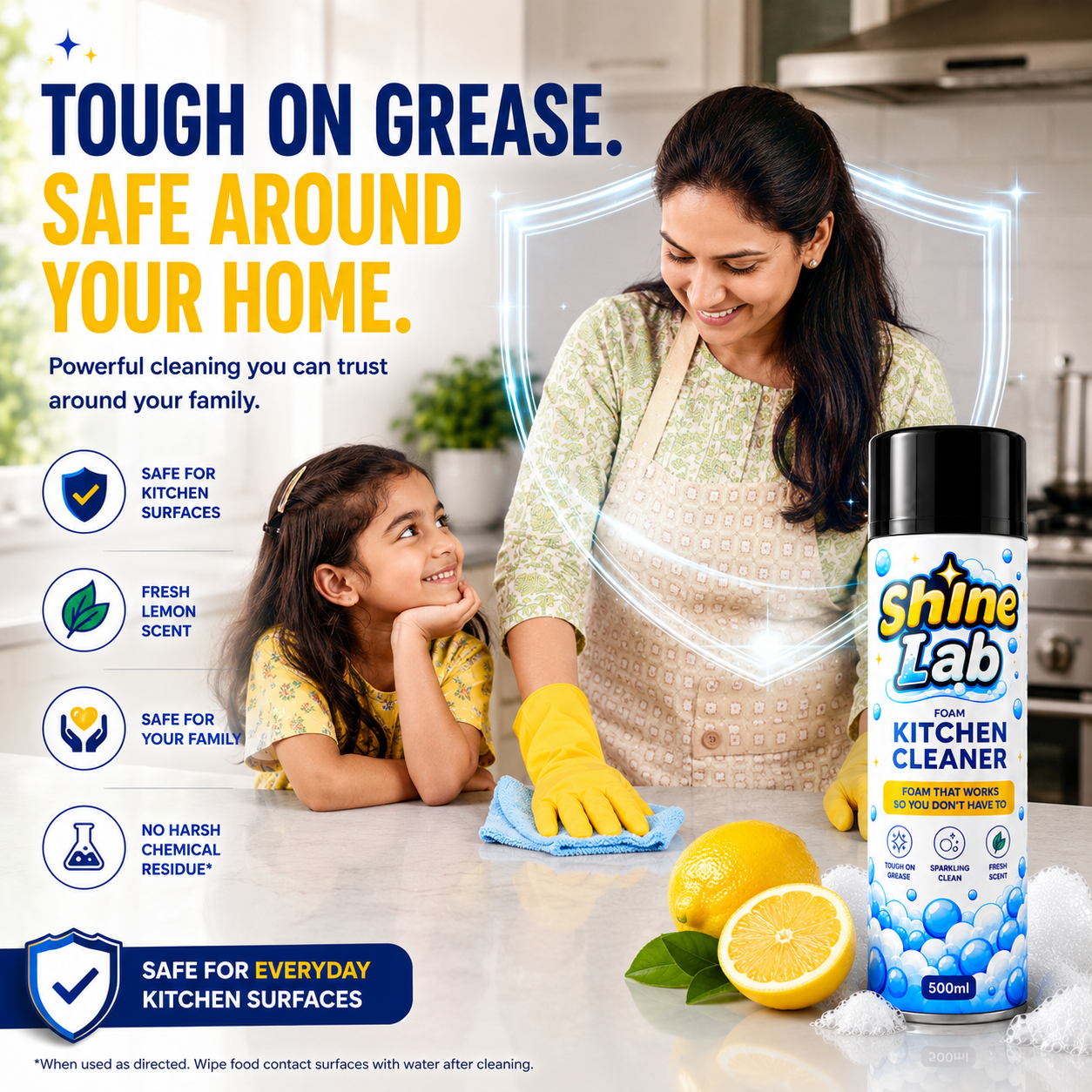 Shine Labs™ Foam Kitchen Cleaner