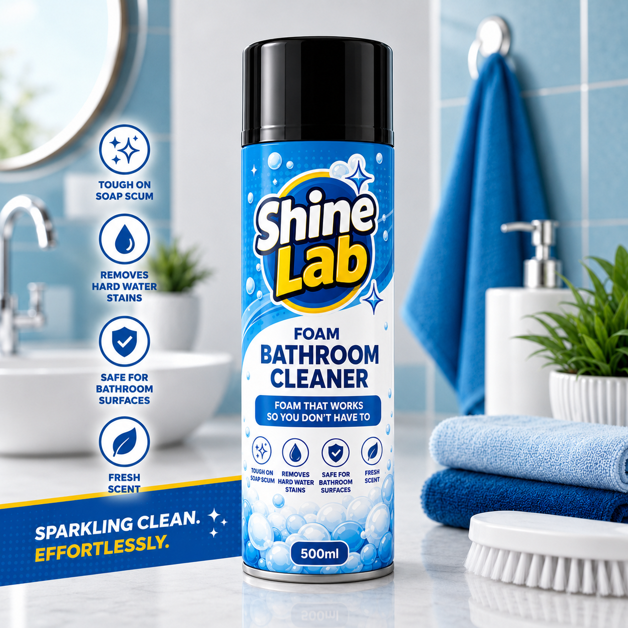 Shine Labs™ Foam Bathroom Cleaner